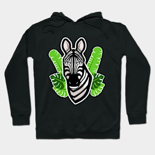 🦓 Zebra Portrait! Kawaii Beautiful African Animal, Zebra Hoodie